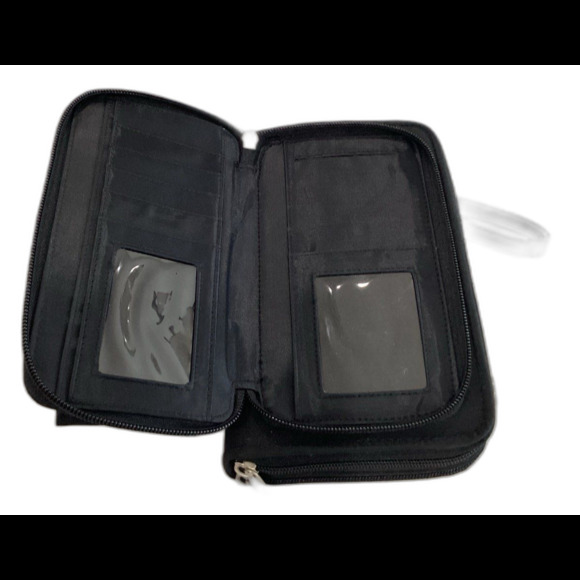 Women’s Purse Organizer with Shoulder Strap Wrist Strap Color Black - Picture 2 of 4